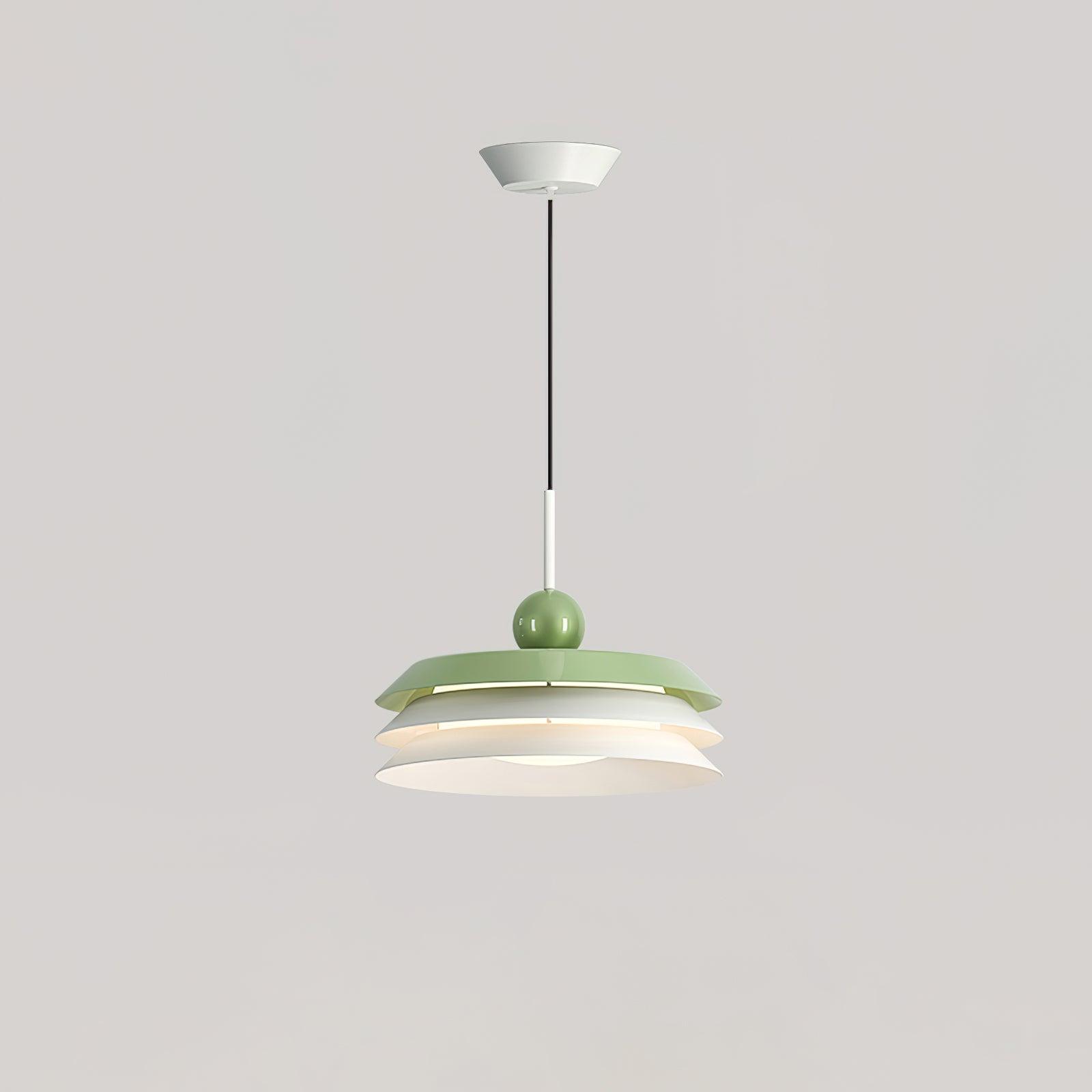 Modern Morandi Layered Pendant Lamp with Adjustable Swing Arm LED Acrylic Hanging Light
