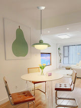 Modern Morandi Layered Pendant Lamp with Adjustable Swing Arm LED Acrylic Hanging Light