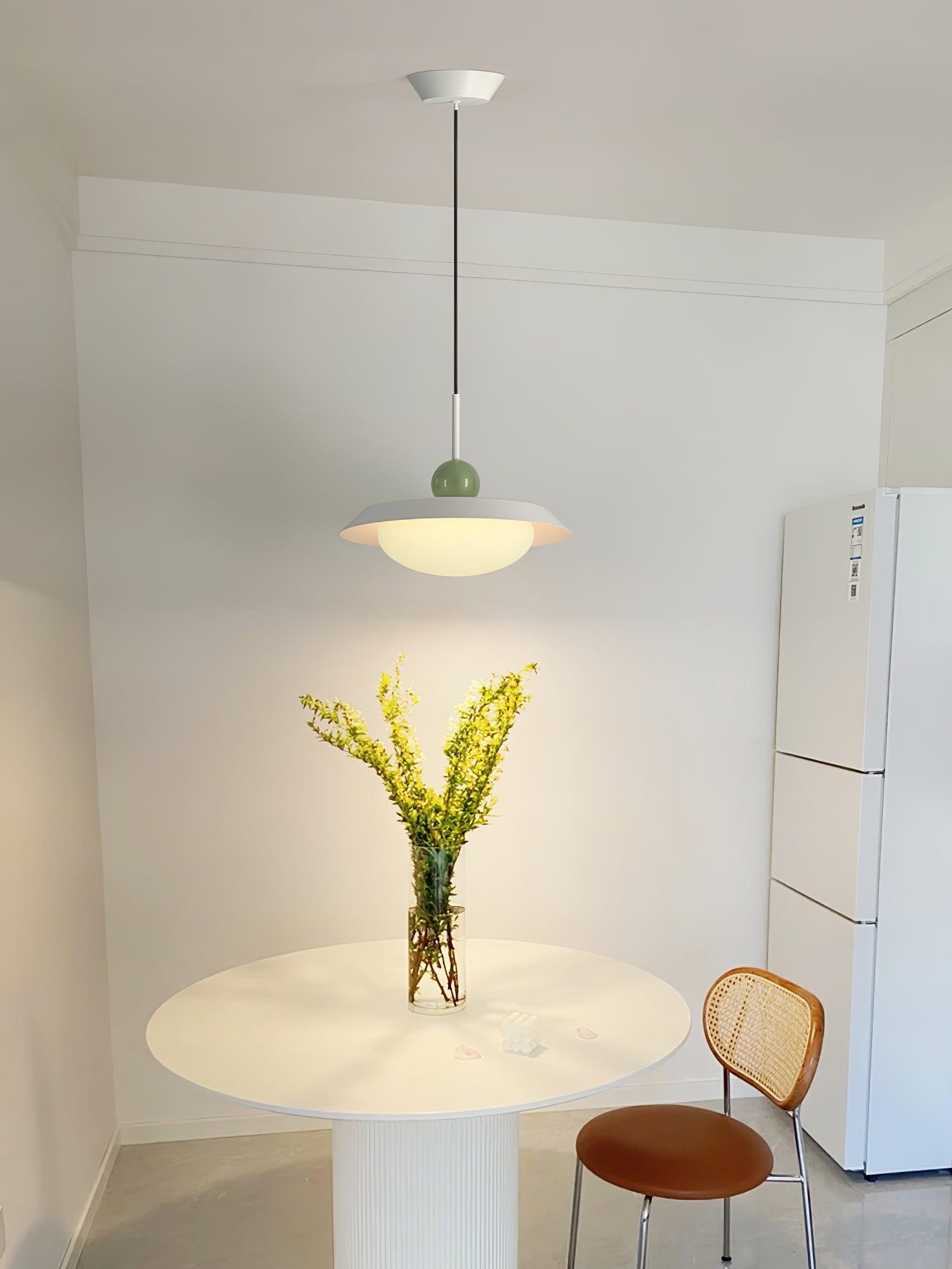 Modern Morandi Layered Pendant Lamp with Adjustable Swing Arm LED Acrylic Hanging Light