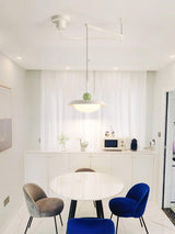 Modern Morandi Layered Pendant Lamp with Adjustable Swing Arm LED Acrylic Hanging Light