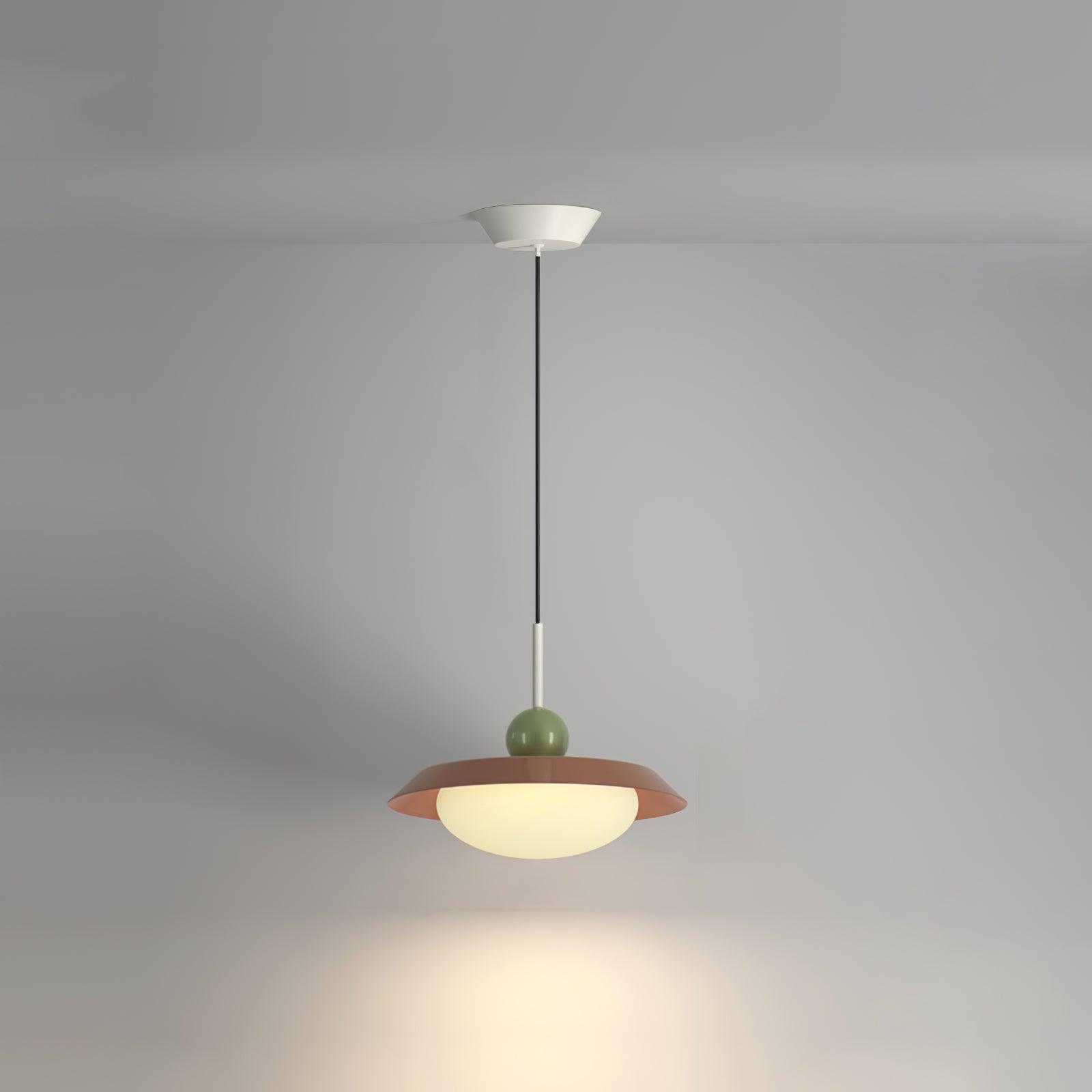 Modern Morandi Layered Pendant Lamp with Adjustable Swing Arm LED Acrylic Hanging Light