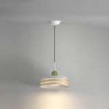 Modern Morandi Layered Pendant Lamp with Adjustable Swing Arm LED Acrylic Hanging Light
