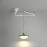 Modern Morandi Layered Pendant Lamp with Adjustable Swing Arm LED Acrylic Hanging Light