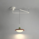 Modern Morandi Layered Pendant Lamp with Adjustable Swing Arm LED Acrylic Hanging Light