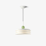 Modern Morandi Layered Pendant Lamp with Adjustable Swing Arm LED Acrylic Hanging Light