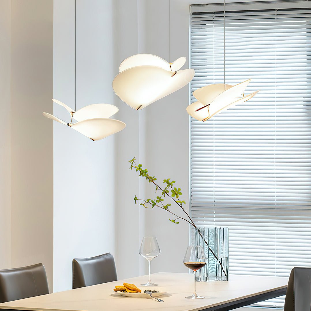 Modern Moth Wing Gold LED Pendant Light for Contemporary Interiors