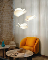Modern Moth Wing Gold LED Pendant Light for Contemporary Interiors
