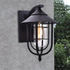 Modern Motion Sensor Outdoor Wall Sconce Iron and Glass Waterproof Retro Exterior Light for Porch