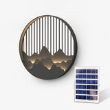 Modern Mountain Design Circular Outdoor Wall Sconce Waterproof IP65 LED Exterior Light for Garden and Villa Black