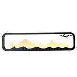 Modern Mountain Scenery LED Outdoor Wall Sconce Waterproof Black Rectangular Garden Yard Lighting