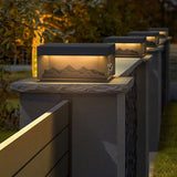 Modern Mountain Shape Outdoor Post Light IP65 Waterproof Garden Landscape Pillar Lamp LED Warm White