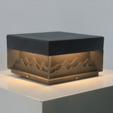 Modern Mountain Shape Outdoor Post Light IP65 Waterproof Garden Landscape Pillar Lamp LED Warm White