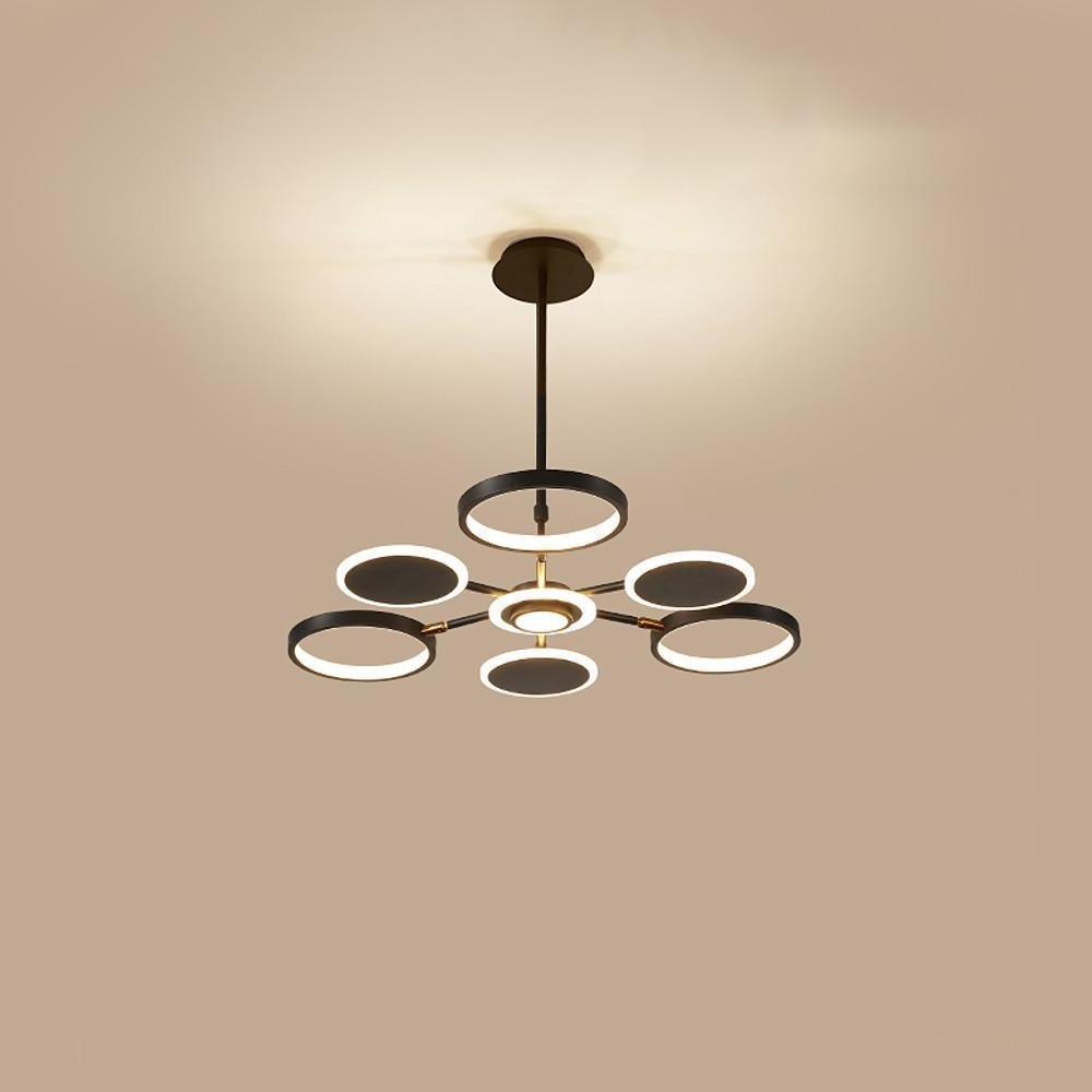 Modern Multi Circle LED Pendant Light Acrylic Aluminum Chandelier for Dining Room and Kitchen