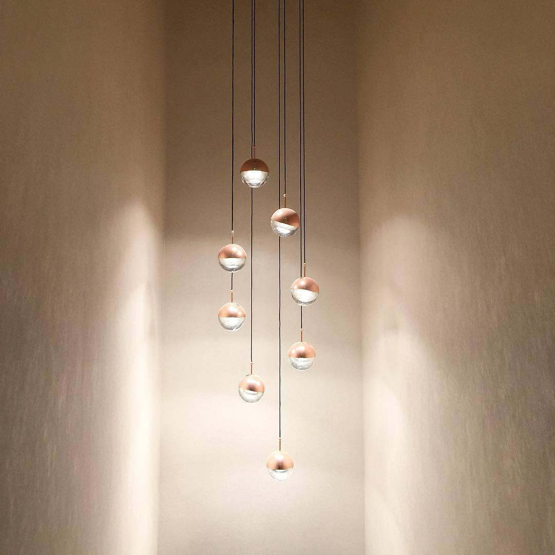 Modern Multi Head Glass Sphere LED Pendant Light for Restaurant and Home Decor