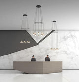 Modern Multi Head Glass Sphere LED Pendant Light for Restaurant and Home Decor