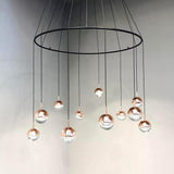 Modern Multi Head Glass Sphere LED Pendant Light for Restaurant and Home Decor