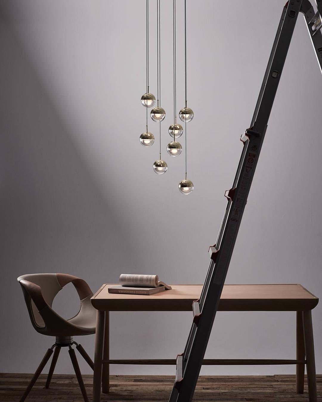 Modern Multi Head Glass Sphere LED Pendant Light for Restaurant and Home Decor