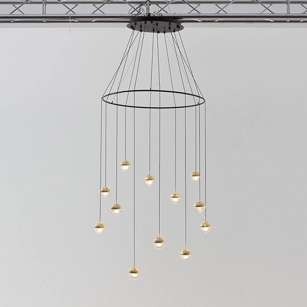 Modern Multi Head Glass Sphere LED Pendant Light for Restaurant and Home Decor