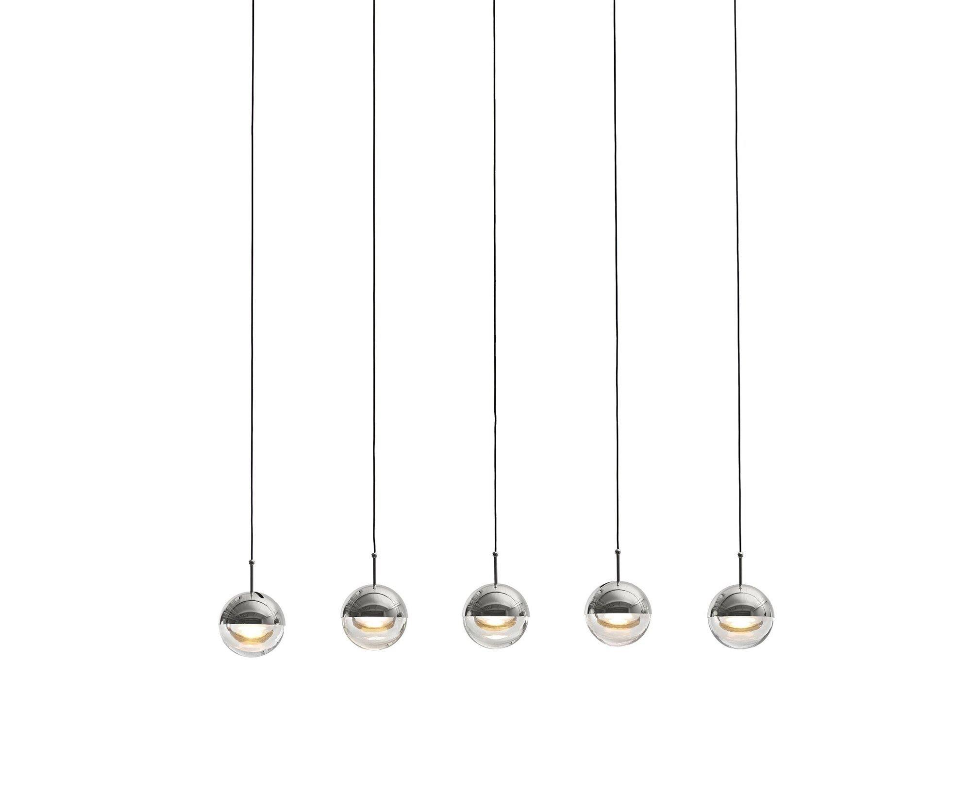 Modern Multi Head Glass Sphere LED Pendant Light for Restaurant and Home Decor