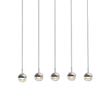 Modern Multi Head Glass Sphere LED Pendant Light for Restaurant and Home Decor