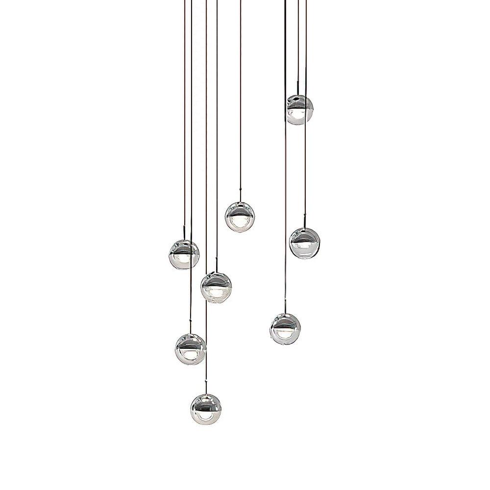 Modern Multi Head Glass Sphere LED Pendant Light for Restaurant and Home Decor