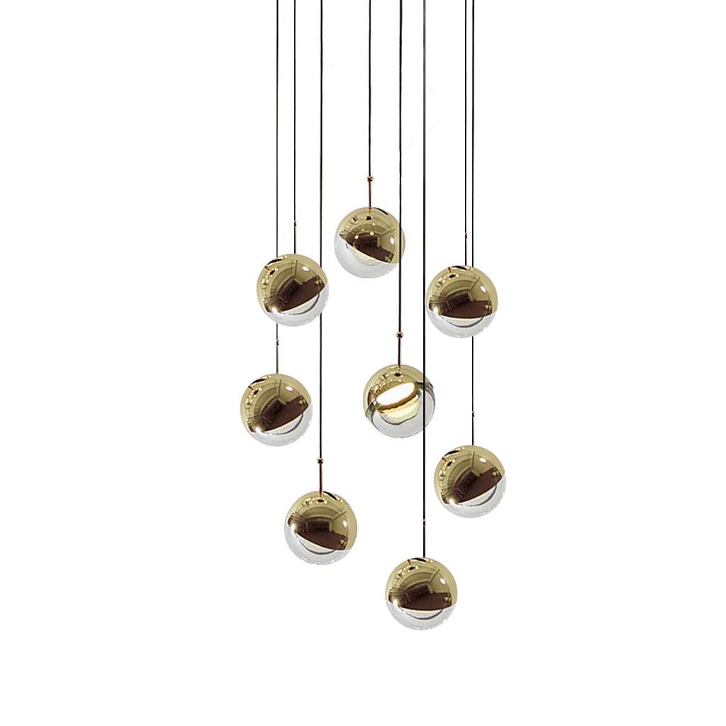 Modern Multi Head Glass Sphere LED Pendant Light for Restaurant and Home Decor