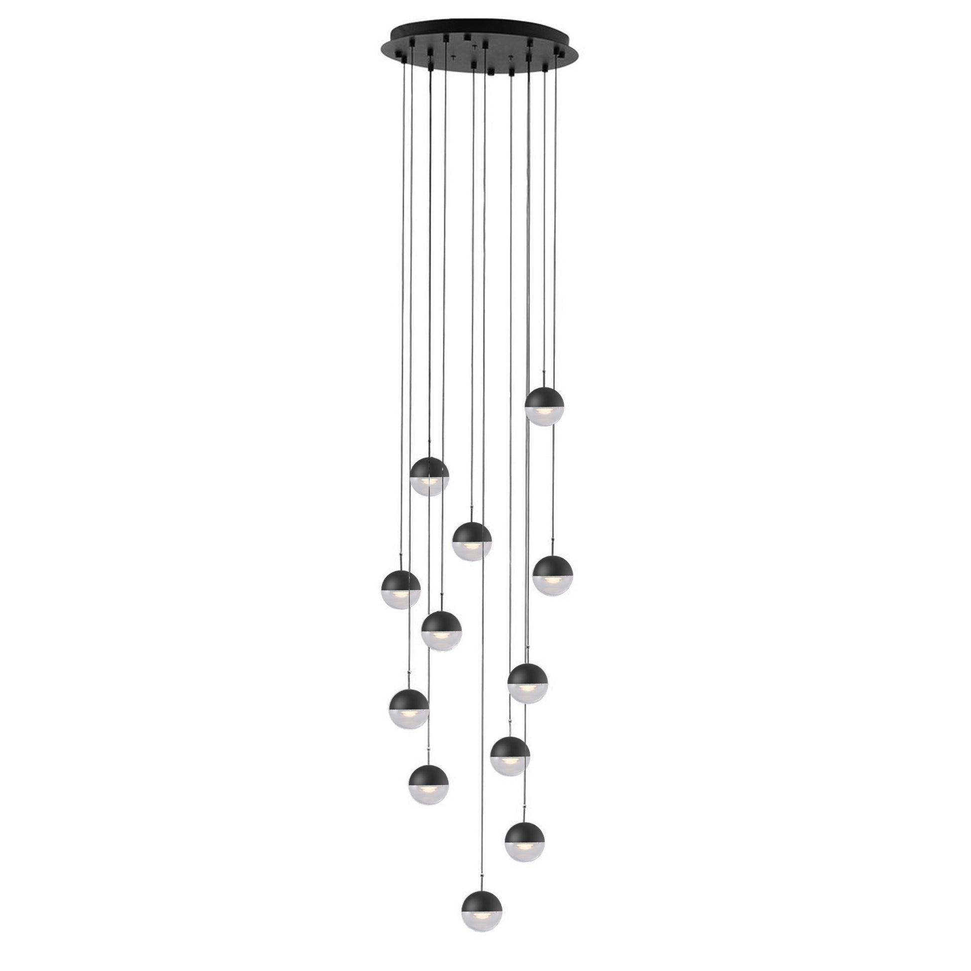 Modern Multi Head Glass Sphere LED Pendant Light for Restaurant and Home Decor