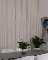 Modern Multi Head Glass Sphere LED Pendant Light for Restaurant and Home Decor