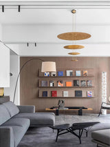 Modern Multi Layered LED Chandelier with Gold Foil Finish for Luxury Interior Lighting