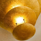 Modern Multi Layered LED Chandelier with Gold Foil Finish for Luxury Interior Lighting