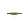 Modern Multi Layered LED Chandelier with Gold Foil Finish for Luxury Interior Lighting