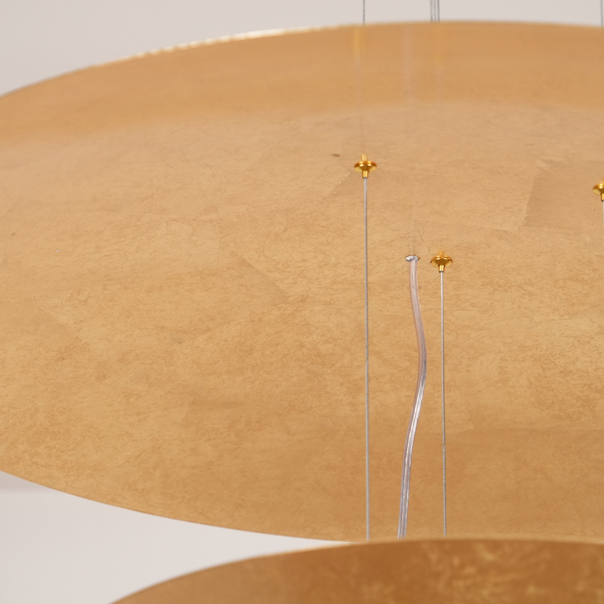 Modern Multi Layered LED Chandelier with Gold Foil Finish for Luxury Interior Lighting