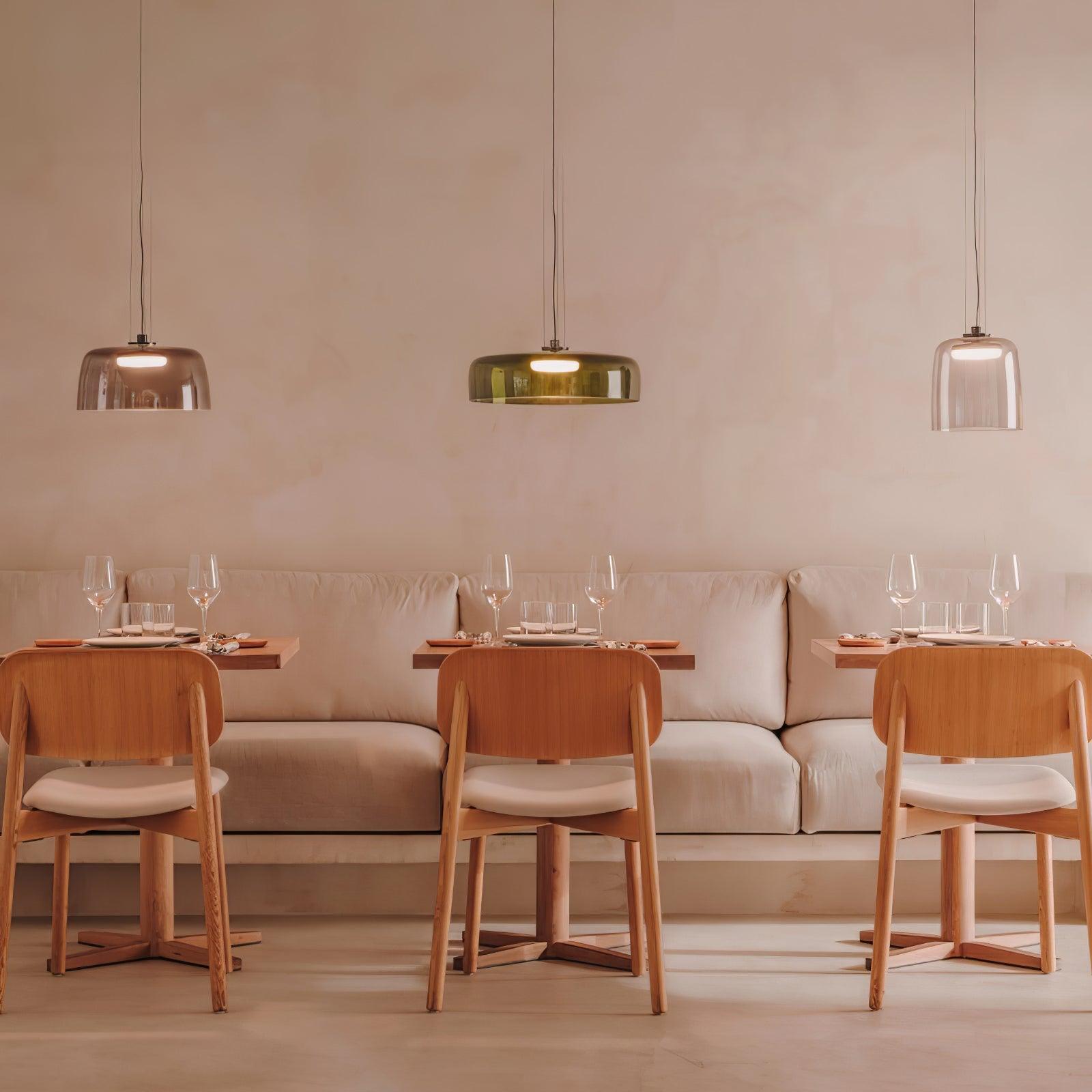 Modern Multi Level Glass Pendant Light LED Ceiling Fixture for Home and Office