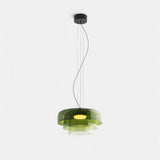 Modern Multi Level Glass Pendant Light LED Ceiling Fixture for Home and Office
