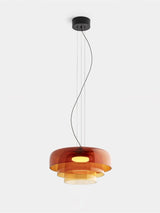 Modern Multi Level Glass Pendant Light LED Ceiling Fixture for Home and Office