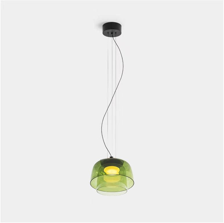 Modern Multi Level Glass Pendant Light LED Ceiling Fixture for Home and Office