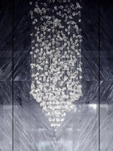 Modern Multicolor Crystal Stone LED Chandelier for Luxury Interior Lighting and Large Spaces