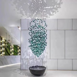 Modern Multicolor Crystal Stone LED Chandelier for Luxury Interior Lighting and Large Spaces