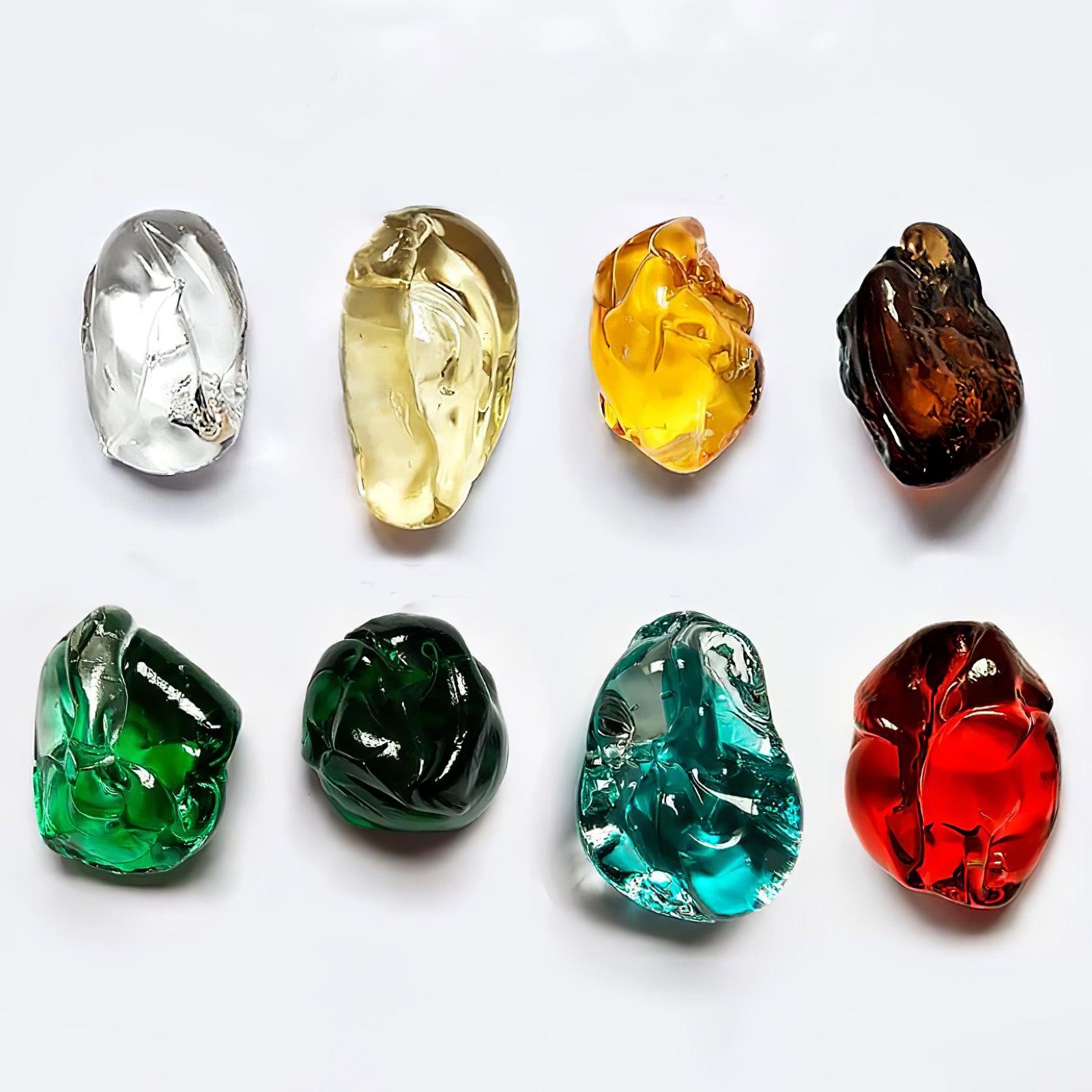 Modern Multicolor Crystal Stone LED Chandelier for Luxury Interior Lighting and Large Spaces