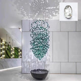 Modern Multicolor Crystal Stone LED Chandelier for Luxury Interior Lighting and Large Spaces
