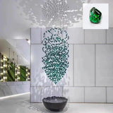 Modern Multicolor Crystal Stone LED Chandelier for Luxury Interior Lighting and Large Spaces
