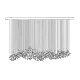Modern Multicolor Crystal Stone LED Chandelier for Luxury Interior Lighting and Large Spaces