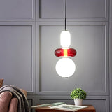 Modern Multicolored Candied Glass Pendant Light with Adjustable LED Ceiling Fixture