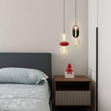 Modern Multicolored Candied Glass Pendant Light with Adjustable LED Ceiling Fixture