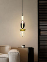 Modern Multicolored Candied Glass Pendant Light with Adjustable LED Ceiling Fixture