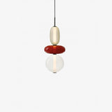 Modern Multicolored Candied Glass Pendant Light with Adjustable LED Ceiling Fixture