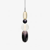 Modern Multicolored Candied Glass Pendant Light with Adjustable LED Ceiling Fixture