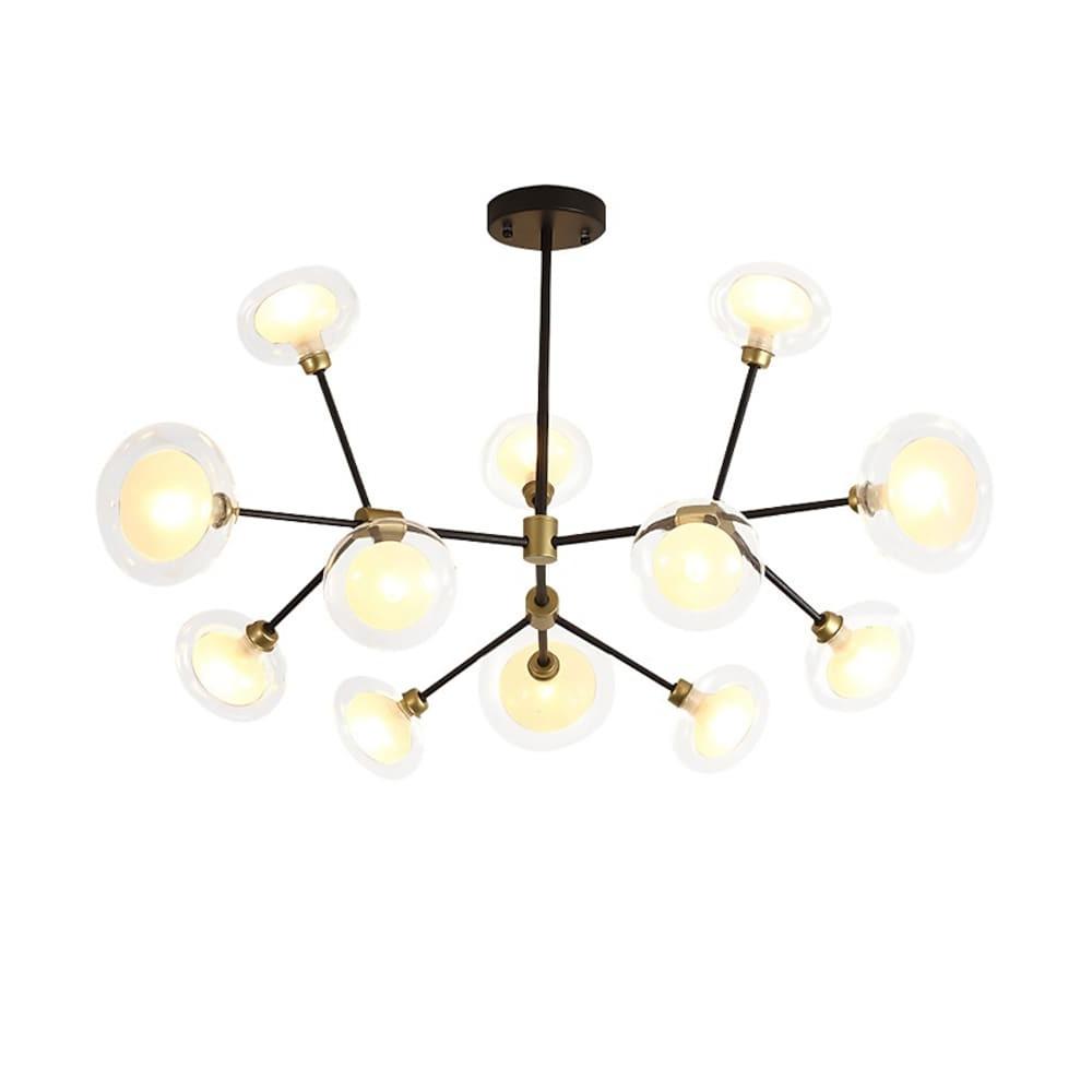 Modern Multiwave LED Sputnik Chandelier 12 Light Dining Room Hanging Ceiling Fixture