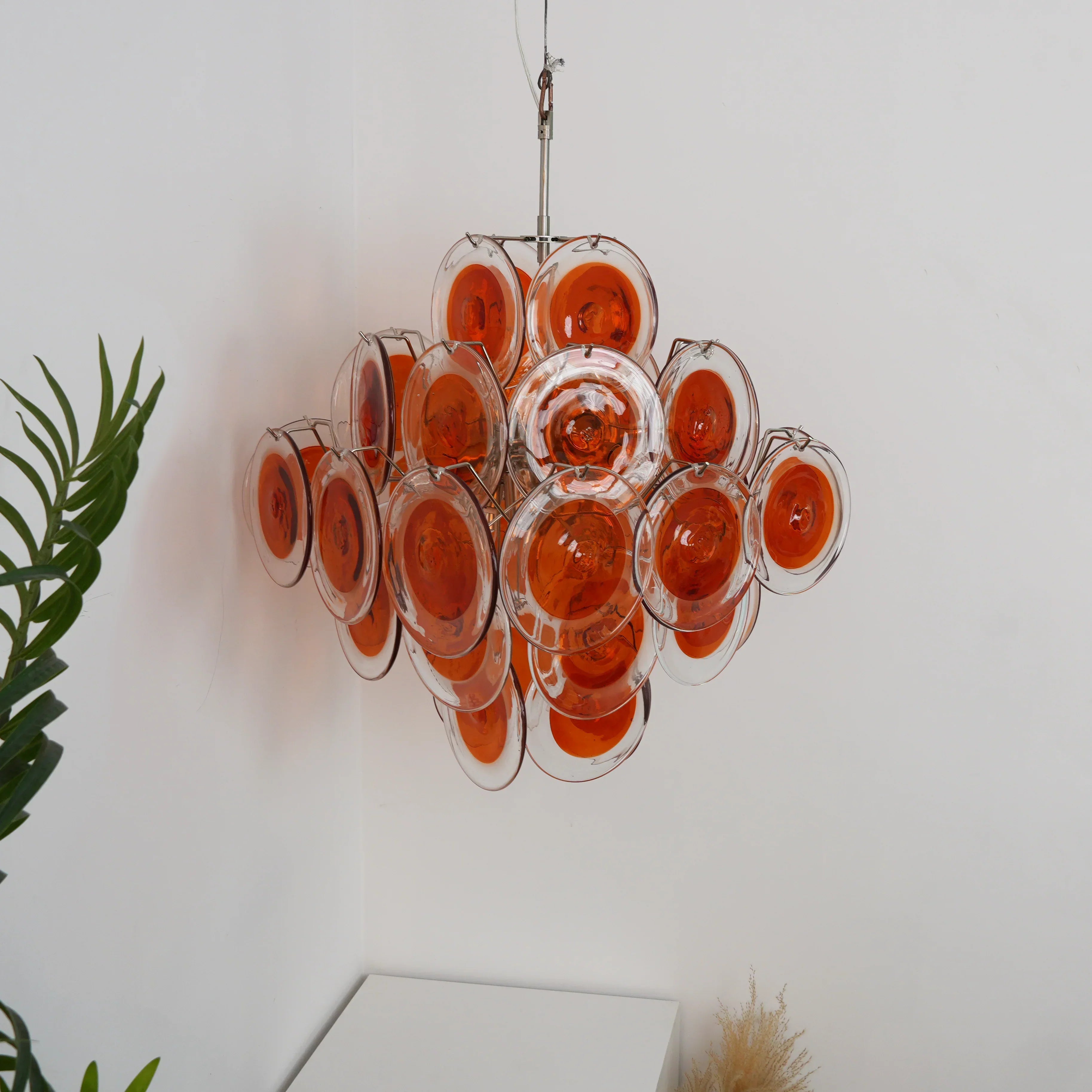 modern-murano-glass-disc-chandelier-with-orange-and-brown-hand-blown-accents