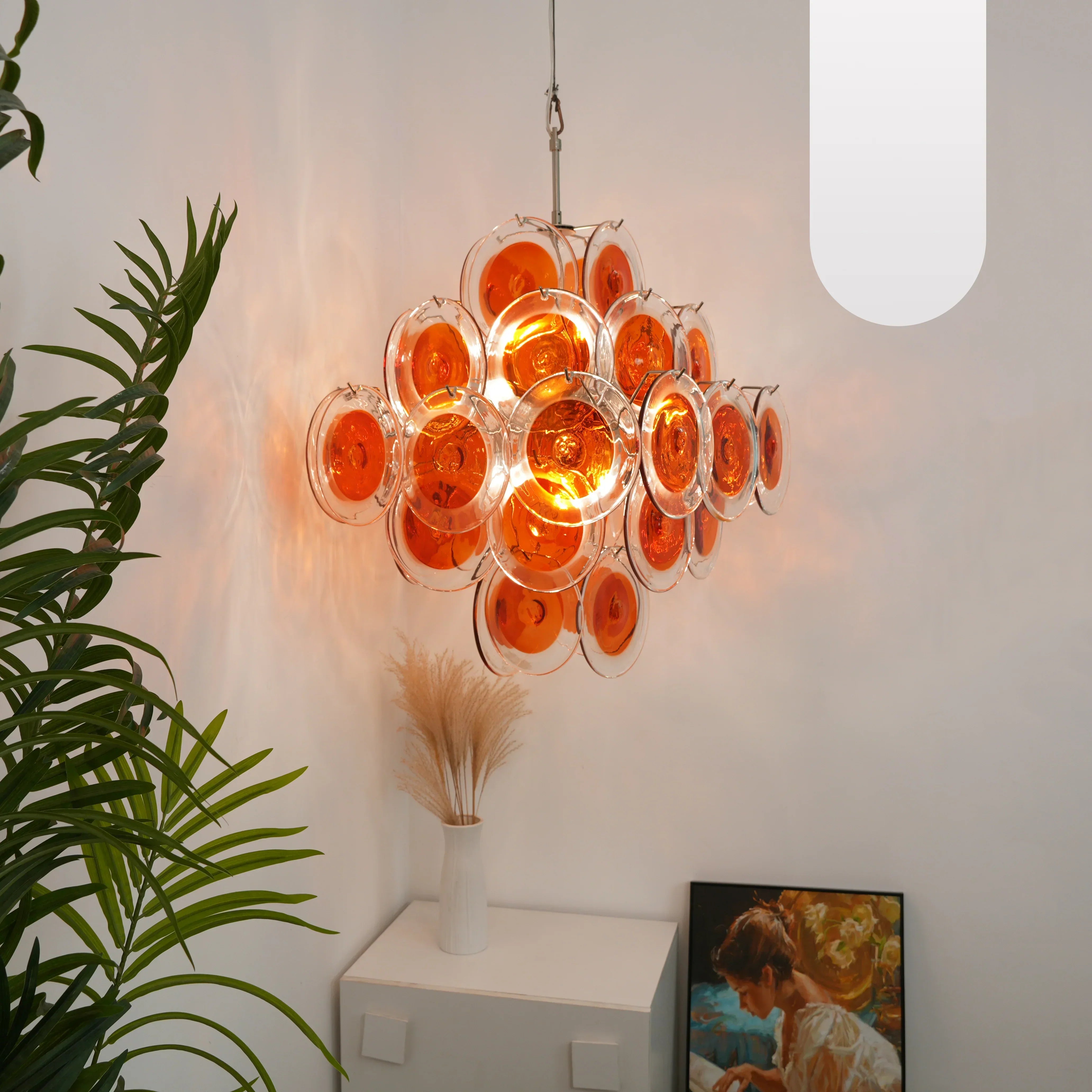 modern-murano-glass-disc-chandelier-with-orange-and-brown-hand-blown-accents